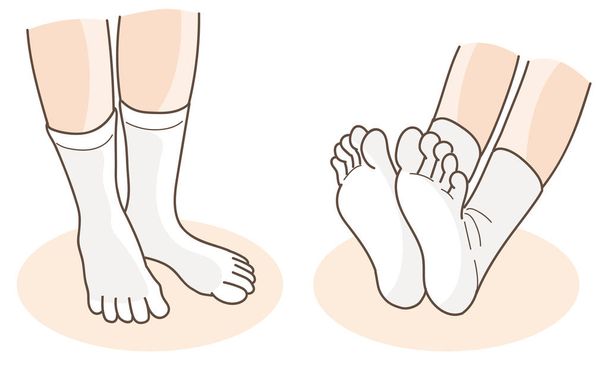 изображение носков пяти пальцев
 - Вектор,изображение