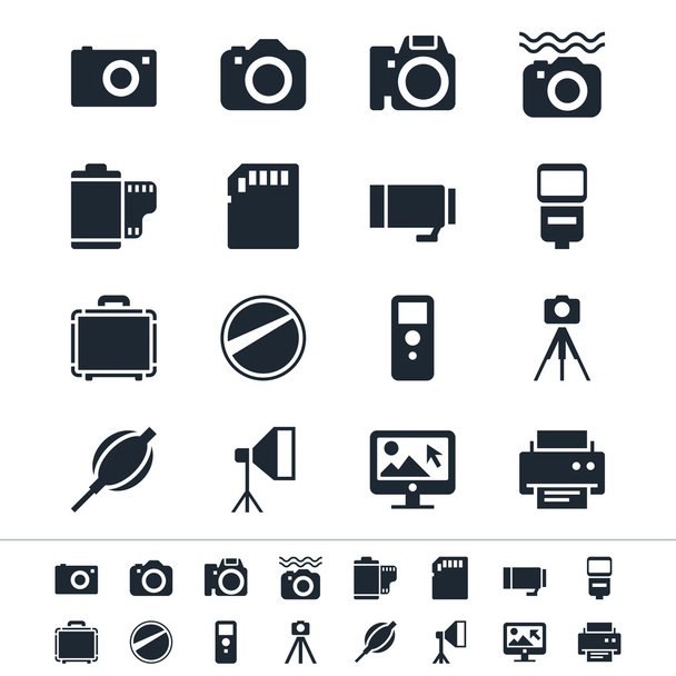 Photography icons - Vector, Image