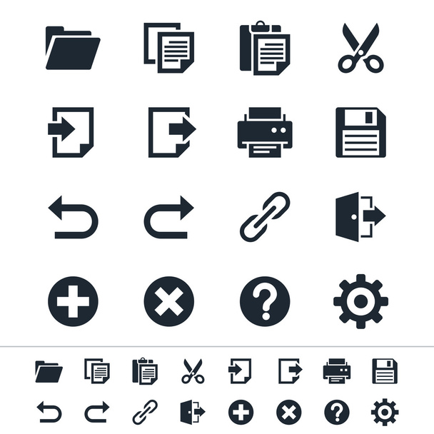 Application toolbar icons - ベクター画像