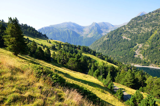 Bellissimo paesaggio montano nella riserva naturale nazionale di Neouvielle, Pirenei francesi. - Foto, immagini