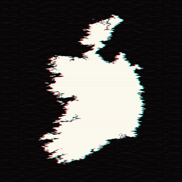 Mapa vectorial Irlanda. Ilustración vectorial aislada. Negro sobre fondo blanco. EPS 10 Ilustración
. - Vector, Imagen