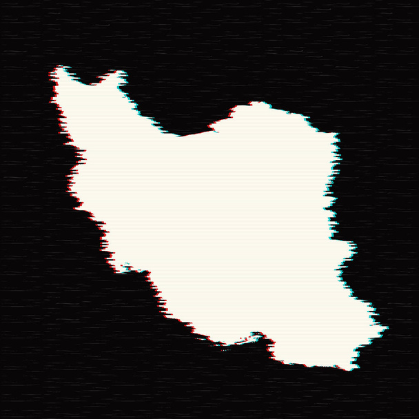 Mapa vectorial Irán. Ilustración vectorial aislada. Negro sobre fondo blanco. EPS 10 Ilustración
. - Vector, Imagen