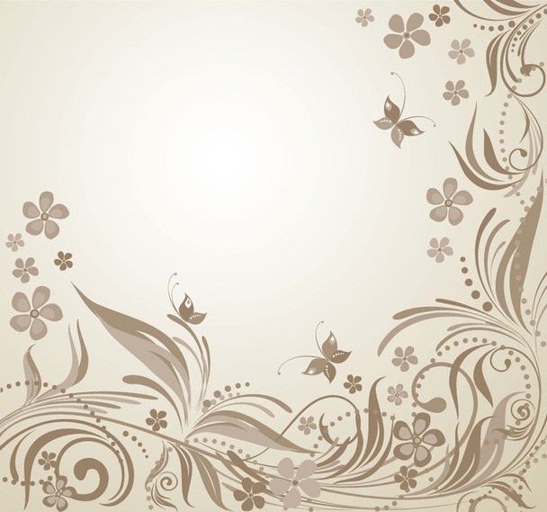 Floral card - Vector, afbeelding