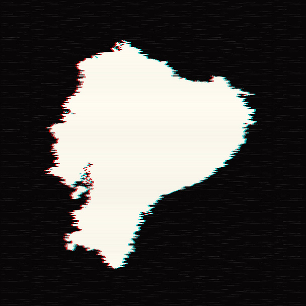 Vector χάρτη Ισημερινός. Απομονωμένη διανυσματικά εικονογράφηση. Μαύρο σε άσπρο φόντο. Εικονογράφηση EPS 10. - Διάνυσμα, εικόνα