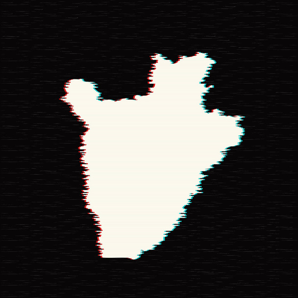 Векторная карта Бурунди. Изолированная векторная иллюстрация. Черный на белом фоне. ЭПС 10
. - Вектор,изображение