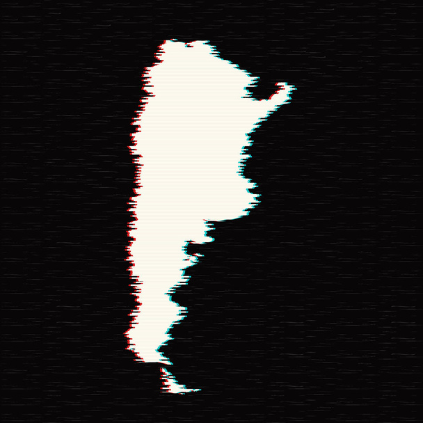 Vector χάρτη Αργεντινή. Απομονωμένη διανυσματικά εικονογράφηση. Μαύρο σε άσπρο φόντο. Εικονογράφηση EPS 10. - Διάνυσμα, εικόνα