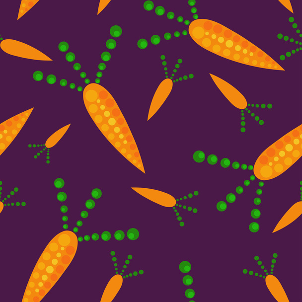 Shiny carrot seamless pattern in abstract style. - Wektor, obraz