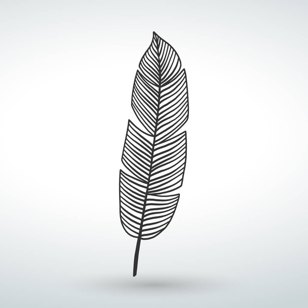 Feather icon vector design isolated vector on a white background. - Vector, Image