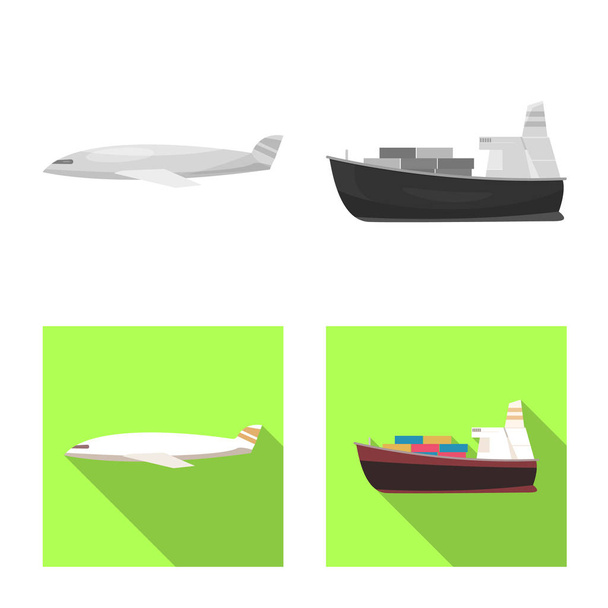 Vector illustration of goods and cargo symbol. Collection of goods and warehouse vector icon for stock. - Vektor, obrázek