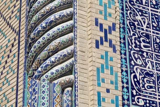 Madrasa facade in Bukhara, Uzbekistan.Traditional architecture. - Photo, Image