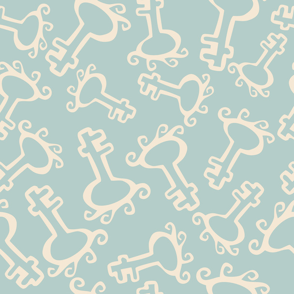 Seamless pattern with keys. - Vector, afbeelding