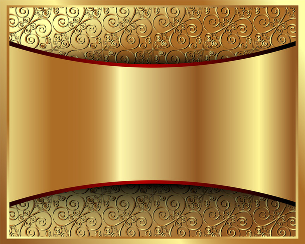 Metallic gold background with a pattern 2 - Wektor, obraz