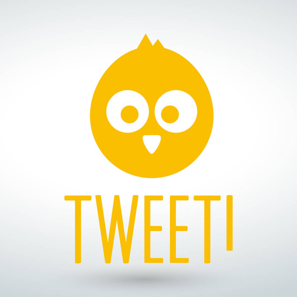 tweet icono pájaro aislado vector en un fondo blanco
. - Vector, imagen