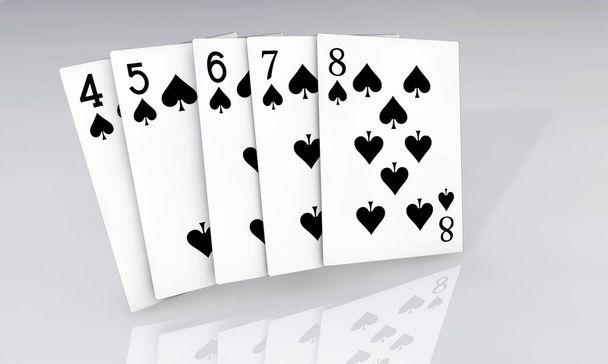 3d renderizar tarjetas de Poker cayendo
 - Foto, Imagen
