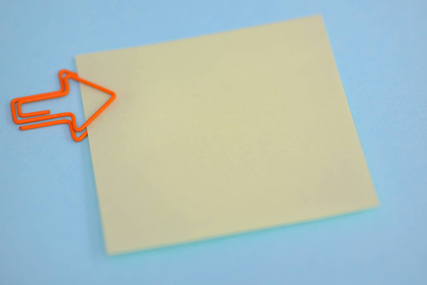 Empty post it notes with paperclips - Photo, Image