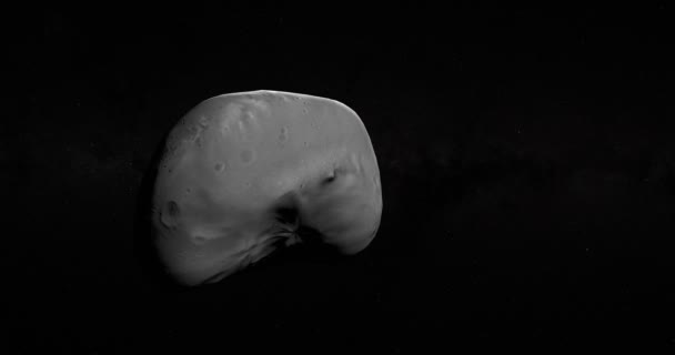 Δορυφορική Άρη ο Δείμος, Άρη ΙΙ, σε τροχιά γύρω από τον εξωτερικό χώρο - Πλάνα, βίντεο