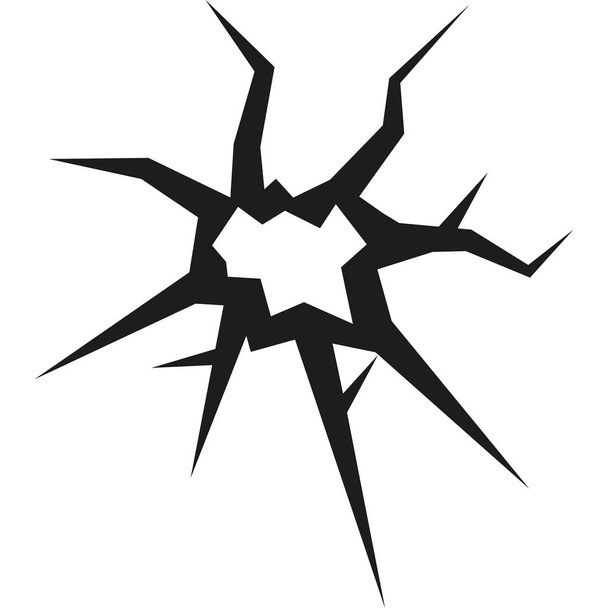 Thunder Crack vector icon symbol isolated vector. - Vector, Image