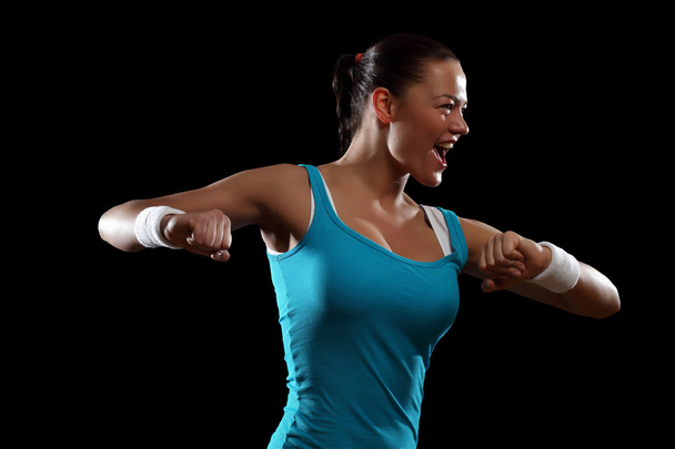 Fitness woman smiling - Fotografie, Obrázek