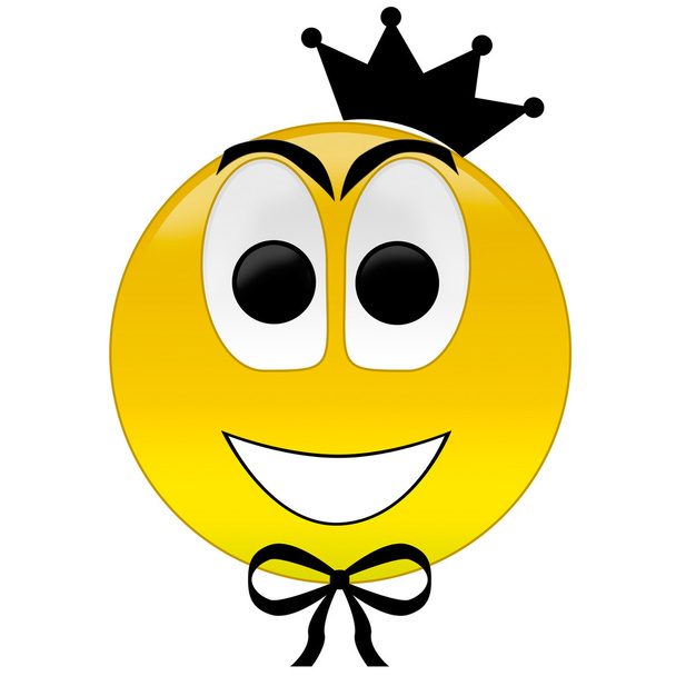 šťastný obličej s kravatou koruny - Fotografie, Obrázek