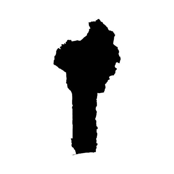 Векторная карта Бенин. Изолированная векторная иллюстрация. Черный на белом фоне. ЭПС 10
. - Вектор,изображение