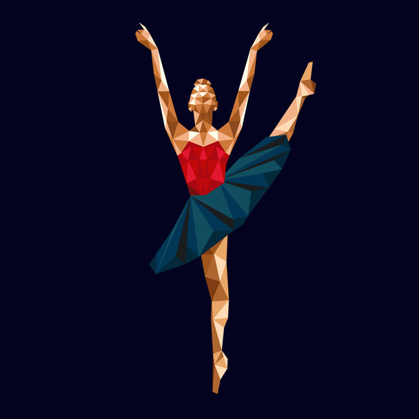 ballerina prima vettore triangolo poligonale carta tagliata logo semplice disegno astratto basso poli
 - Vettoriali, immagini