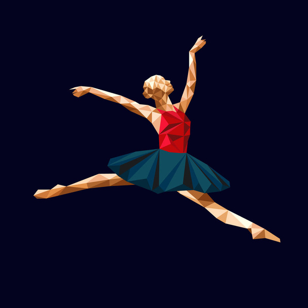 bailarina prima vetor poligonal triângulo papel corte logotipo simples design abstrato baixo poli
 - Vetor, Imagem