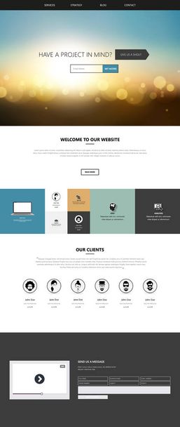 Website templates, icons, headers, blurred backgrounds and other vector elements for your design.  - Vector, Imagen