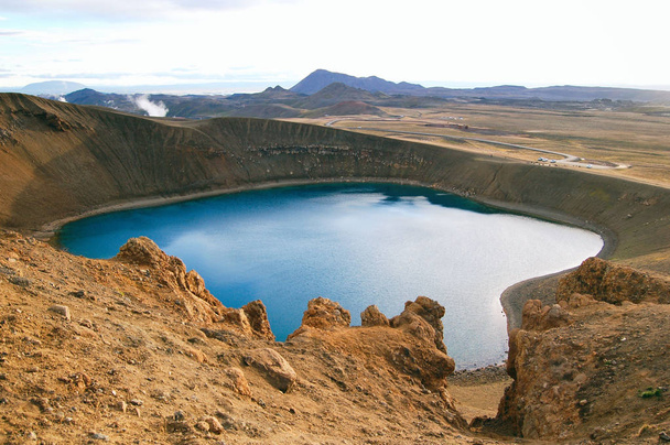 Viti krater w Islandii - Zdjęcie, obraz