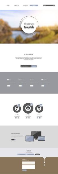 Tendance Nouveau modèle de site Web d'une page avec fond flou
  - Vecteur, image