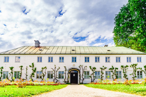 View on castle of Dachau and castle garden in spring - Germany - Photo, Image