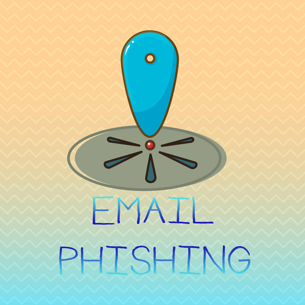 Conceptual mão escrita mostrando Email Phishing. Foto de negócios mostrando e-mails que podem vincular a sites que distribuem malware
 - Foto, Imagem