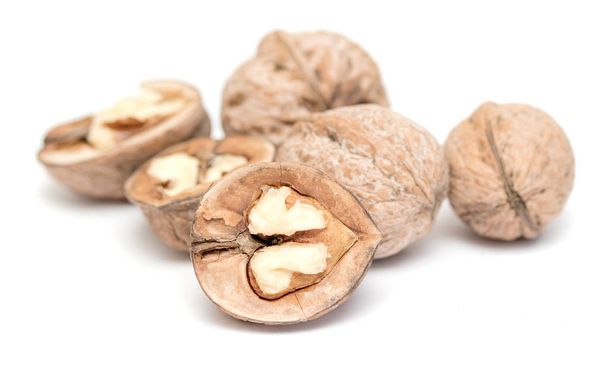 walnuts on a white background - Photo, Image