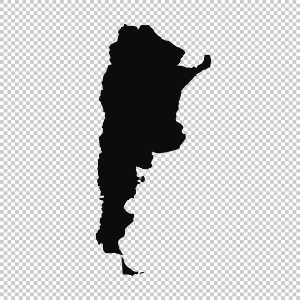 Векторная карта Аргентина. Изолированная векторная иллюстрация. Черный на белом фоне. ЭПС 10
. - Вектор,изображение