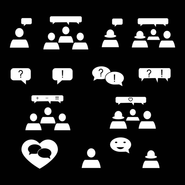 Conjunto de hablar en los iconos de chat
 - Vector, Imagen