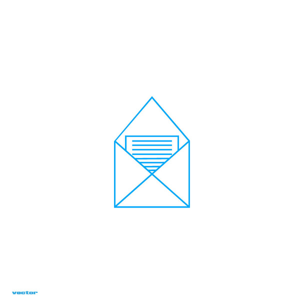 minimalistic vector icon of letter envelope - Вектор, зображення