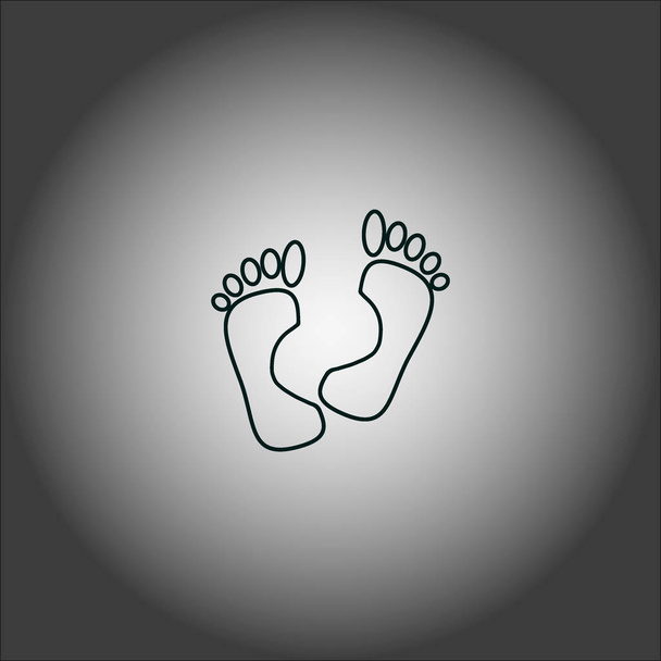 Human footprints vector illustration - Vector, Image