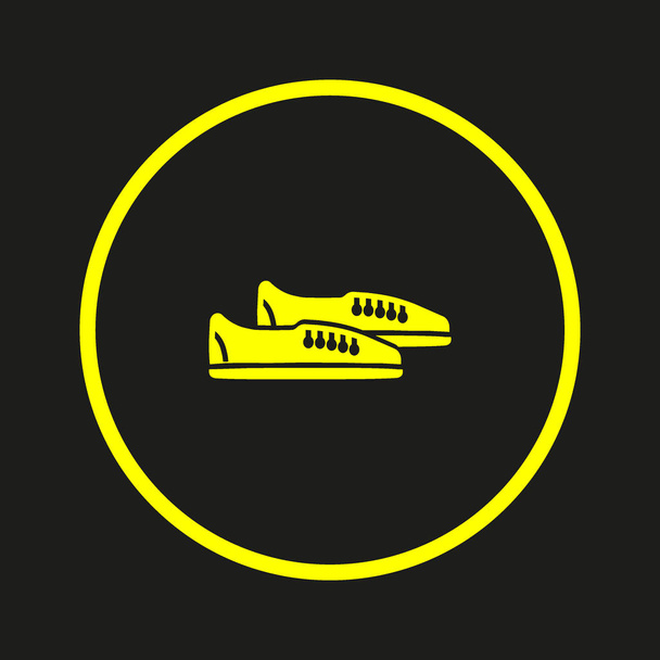 sneakers flat style icon, vector illustration   - Вектор, зображення