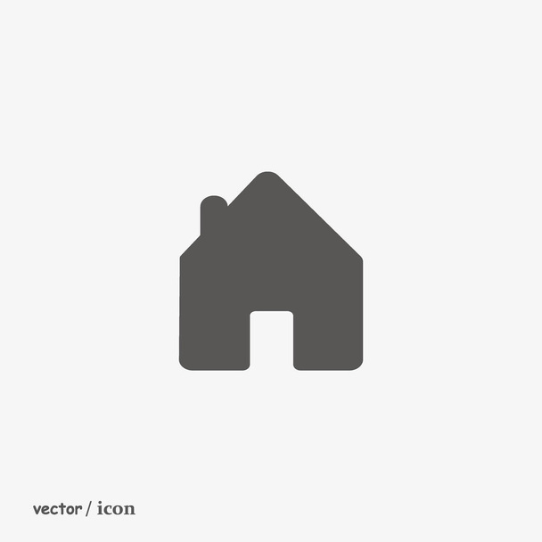 casa icono plano, ilustración vectorial - Vector, Imagen