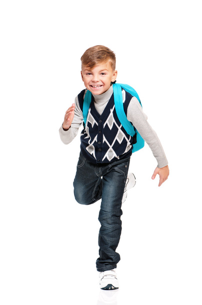 Boy with backpack - 写真・画像