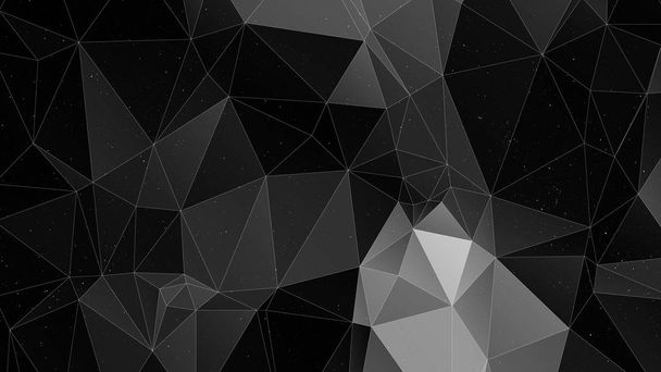 dark abstract background, polygonal texture - Photo, Image