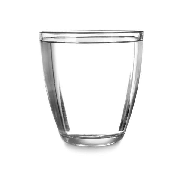 Glass of water on white background - Фото, зображення