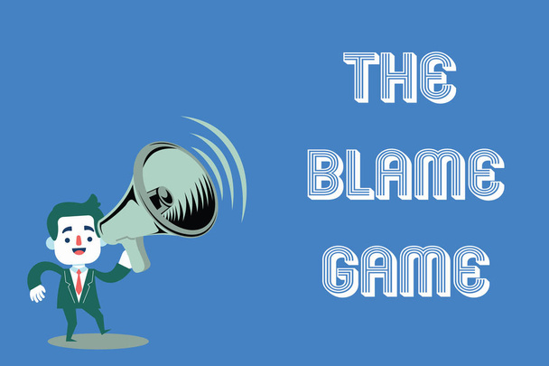 Texto de escrita de palavras The Blame Game. Conceito de negócio para uma situação em que as pessoas tentam culpar uns aos outros
 - Foto, Imagem