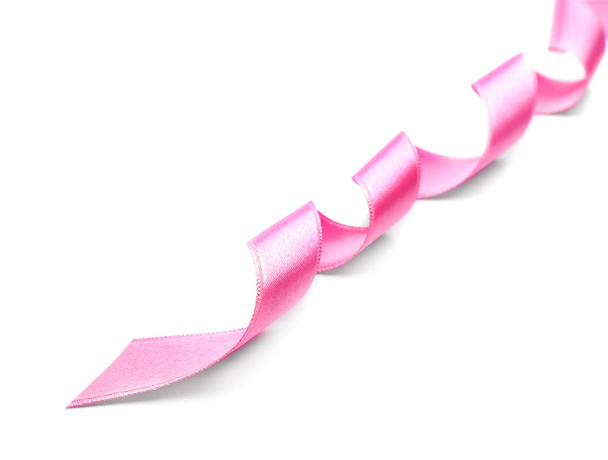 ροζ κορδέλα σε λευκό φόντο - Φωτογραφία, εικόνα