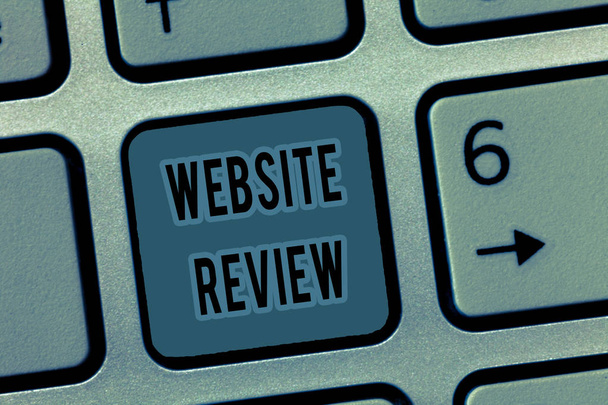 Handwriting text Website Review. Concept meaning Reviews that can be posted about businesses and services - Photo, Image