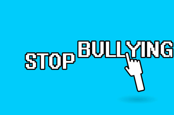Conceptual hand writing showing Stop Bullying. Business photo showcasing Fight and Eliminate this Aggressive Unacceptable Behavior - Photo, Image