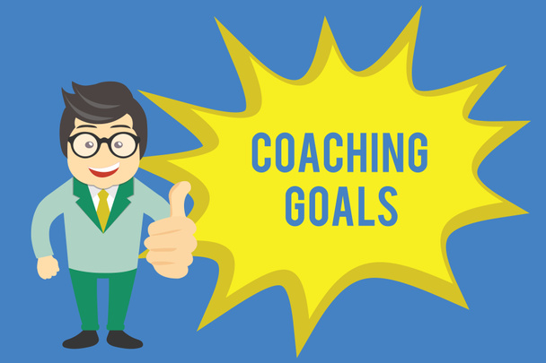 Scrivere testi a mano Coaching Goals. Concetto significa responsabilizzare gli individui Incoraggia gli individui ad assumersi la responsabilità
 - Foto, immagini