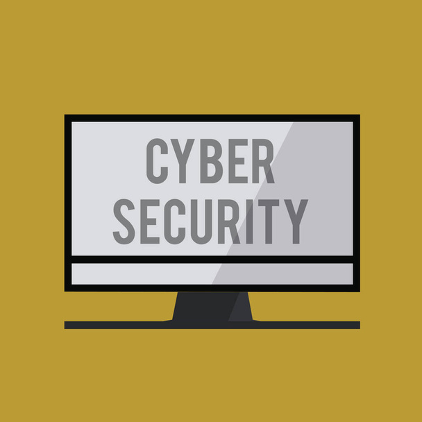 Handschriftlicher Text Cyber Security. Konzept zum Schutz eines Computersystems vor unbefugtem Zugriff - Foto, Bild