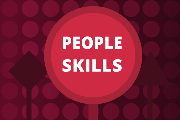 Woord schrijven tekst People Skills. Zakelijk concept voor Get Along goed Effectieve communicatie Rapport Aanpak - Foto, afbeelding