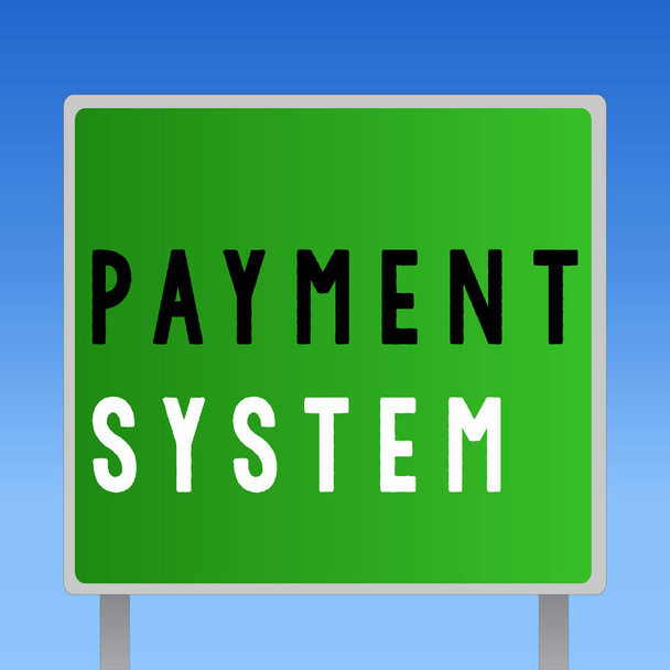 単語のテキスト支払いシステムを書く。商品・役務の支払に使用する報酬制度の業務概念 - 写真・画像