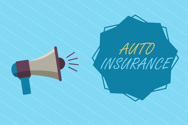 Escritura a mano conceptual que muestra Auto Insurance. Muestra de fotos de negocios Protección contra pérdidas financieras en caso de accidente
 - Foto, imagen